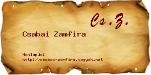 Csabai Zamfira névjegykártya